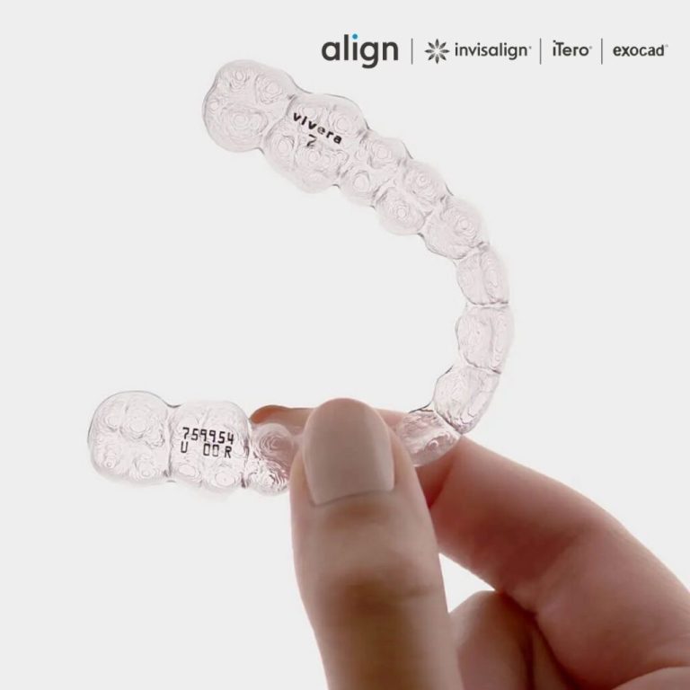orthodontie VIVERA aligner, op maat gemaakte onzichtbare beugel voor een rechte glimlach